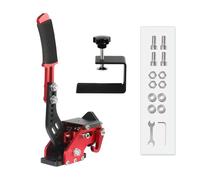 Generisch sim racing shifter, Frein à main de simulateur de course, Compatible avec Logitech G29/G27/G25, capteur d'effet USB for jeux Simracing(Red desktop fixed)