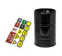 Generisch Simulations Bidon d'huile pour 1/10 télécommandé Noir | Voiture jouet télécommandée, fûts à huile réalistes, kits décoratifs pour pièces de véhicule, accessoires modifiés