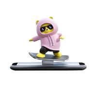 Generisch Skateboarding Bear Ornement - Décoration Amusante - Animal Mignon sur Skateboard | Autorité intérieure des véhicules, Cadeau pour Les conducteurs, Figurine de Tableau de Bord pour