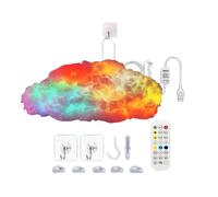 Generisch Sky Plafonnier lumineux en forme de nuage avec capteur de rythme, éclairage en tissu doux avec télécommande, éclairage décoratif pour la maison, lumières DIY pour chambre d'enfant, salle de