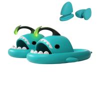 Generisch Slides de requin de pêcheur, claquettes de requin de lanterne, brille dans le nuage sombre, super doux, Vert menthe, 40/41 EU