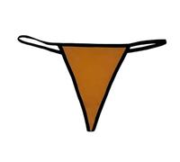 Generisch Slip string pour femme au design minimaliste - String sans coutures pour un confort invisible - Sous-vêtements basiques pour le quotidien, Style_c01 Marron, M
