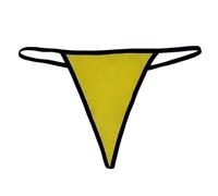 Generisch Slip string pour femme au design minimaliste - String sans coutures pour un confort invisible - Sous-vêtements basiques pour le quotidien, Style_c08 jaune, S