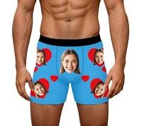Generisch Slips amusants avec imprimé pour un look original, en matériau extensible confortable et taille respirante, bleu ciel, L