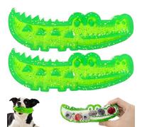 Generisch Slow Feed Chew and Fetch Crocodile - Jouet à mâcher interactif et distributeur de traitement, design alligator pour jeu et entraînement (2 pièces)