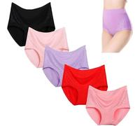 Generisch SofiLace - Culotte gainante en coton pour femme - Élégante, confortable, anti-fuite - Taille haute, 5 pièces - B, XL