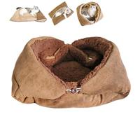 Generisch Soft Portable Pet Bed Pad for Cat Small Dog,Warm Cozy Pet Mat Blanket Cushion,Multifunctional Sleeping Spot for Kitten Puppy Winter (Brown, M)