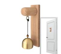 Generisch Sonnette de porte en bois fabriquée à la main - Clochette en cuivre pour magasins et portes de magasin - Pour la maison, le magasin, l'entrée du portail de jardin