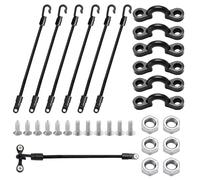 Generisch Soporte De Caña Para Barco - 6 Juegos De Soportes Para Correas De Cuerdas Elásticas | Correas Rod Tamer | Correas De Sujeción Para Caña De Pescar, Conector De Montaje En Cubierta Para Barco