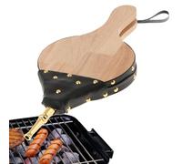 Generisch Soufflets en bois - Bois, cuir synthétique, métal, soufflet de cheminée, excellente qualité - La remorque utilise une buse de soufflage, un soufflet pour barbecue, camping, activités de
