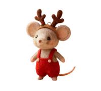 Generisch Souris feutrée | Mini ornements d'animaux mignons - Décoration de Noël en feutre | pour chambre à coucher, salon, bureau, étagères, rebords de fenêtre intérieurs et la période de Noël