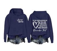 Generisch Sous-veste pour femme Me Dear Person Behind Me You Are Amazing Enough Unisexe Bordeaux Pull Femme, bleu foncé, S
