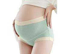 Generisch Sous-vêtement de grossesse extensible sans couture avec taille - Maintien optimal pour les semaines de grossesse du début à la fin du stade., vert, XL