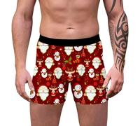 Generisch Sous-vêtement pour homme de longueur moyenne, design imprimé dessin animé pour un confort optimal, style moderne pour une utilisation quotidienne, rouge, M