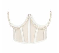 Generisch Sous-vêtements de mariée Corset Collier de perles Extérieur Un petit gilet Ceinture Poitrine Anneau en acier Fishbone amincissant Couverture européenne et taille Couverture Paon Costume