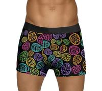 Generisch Sous-vêtements festifs pour homme Easter Egg Bunny avec coupe étroite pour un confort léger, Noir , S