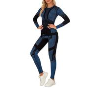 Generisch Sous-vêtements fonctionnels haute performance pour femme - Kit complet - Technologie de compression thermique pour l'entraînement de course à pied et les activités par temps froid, bleu, XXL