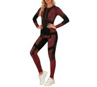 Generisch Sous-vêtements fonctionnels haute performance pour femme - Kit complet - Technologie de compression thermique pour l'entraînement de course à pied et les activités par temps froid, rouge, XL