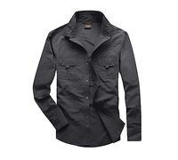 Generisch Sous-vêtements fonctionnels pour homme, chemises de pêche à manches longues, chemises de voyage, chemises de travail, chemises d'été boutonnées pour homme, chemise à manches courtes élégante