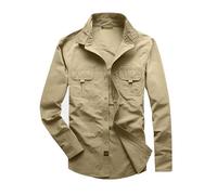 Generisch Sous-vêtements fonctionnels pour homme, chemises de pêche à manches longues, chemises de voyage, chemises de travail, chemises d'été boutonnées pour homme, chemise à manches courtes élégante