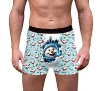 Generisch Sous-vêtements imprimés pour hommes : slips de vacances doux et respirants avec un design festif pour un confort quotidien, bleu ciel, S