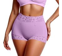 Generisch Sous-vêtements moulants taille haute pour femme - Short de compression sans couture avec modelage des cuisses, Rose, M