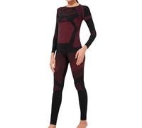 Generisch Sous-vêtements thermiques pour femme - Respirant - Séchage rapide - Respirant - Vêtement fonctionnel - Coupe-vent - Sous-vêtements de ski chauds pour la maison et le sport, O rouge., L