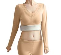 Generisch Sous-vêtements thermiques sans coutures pour femme en velours allemand comme haut chaud avec rembourrage de poitrine intégré pour un confort optimal, a, XXL