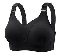 Generisch Soutien-gorge avec soutien optimal pour une silhouette parfaite - Sans couture, sans fil, confortable, avec couverture latérale et lifting pour tous les jours, Noir , 44