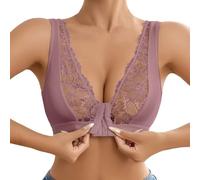 Generisch Soutien-gorge bustier pour femme avec fermeture en dentelle sur le devant. Design débardeur polyvalent, idéal pour le quotidien activités superposées. Tenue d'esclave femme, Violet clair, XL