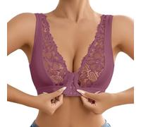 Generisch Soutien-gorge bustier pour femme avec fermeture en dentelle sur le devant. Design débardeur polyvalent, idéal pour le quotidien activités superposées. Tenue d'esclave femme, lilas, XL