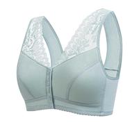 Generisch Soutien-gorge confortable sans armatures avec rabat latéral pour une forme naturelle et un dos brillant, vert, 38