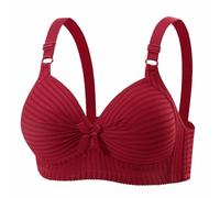 Generisch Soutien-gorge confortable sans armatures avec soutien latéral dos brillant pour une forme naturelle et discrétion, Brique rouge., 40