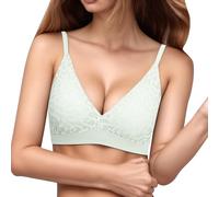 Generisch Soutien-gorge de sport 2026 sans coutures pour femme, sans fil, fin, respirant, convient pour le yoga, le sommeil et la vie quotidienne, Vert clair., M