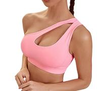 Generisch Soutien-gorge de yoga à une épaule pour femme - Grande taille, rouge, S
