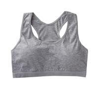Generisch Soutien-gorge d'entraînement pour filles pour adolescentes, sous-vêtements confortables et doux avec maintien pour le quotidien à l'école, gris, 13-18 ans