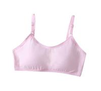Generisch Soutien-gorge d'étudiant avec bonnets fixes et coussinets de poitrine pour courir, Rose, 7-18years