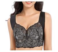 Generisch Soutien-gorge doux sans coutures pour femme en soie rafraîchissante avec effet push-up pour le sommeil, le sport et le yoga en grande taille, gris, 3XL