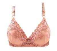 Generisch Soutien-Gorge Femme avec Motif Floral Magnifiquement Brodé Push Up Couple Soutien Poitrine Soutien Gorge Confortable Soutien Gorge Mince Mode Petit Brassière Femme, Rose, 38