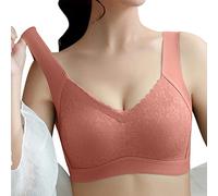 Generisch Soutien-gorge Femme Bonnets Confortable Bra BHS Armatures Femmes Sans Couture Beauté Dos Sous-vêtements No Steel Anneau Sport Soutien-gorge Push Up Sous-vêtements Confortable, rouge, XL