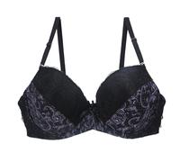 Generisch Soutien-gorge Femme Bra Sans Armatures Femme Sexy Dentelle Brassière avec Boutonnière Avant Coupe Shaper Bandoulière Réglable Grand Soutien-gorge à Armatures Lingerie Rouge, Noir , 95E