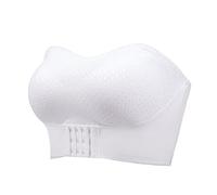 Generisch Soutien-Gorge Femme Sans Couture Brassière Sans Bord pour Femmes Beauté Coussinets de Poitrine Soutien-Gorge Sous-vêtements de Sport Quotidien, Blanc., 6XL