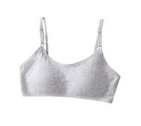 Generisch Soutien-gorge pour étudiant avec bonnets fixes et coussinets de poitrine pour courir, gris, 7-18years