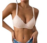 Generisch Soutien-gorge push-up à armatures en dentelle respirante pour un confort et une séduisance, beige, 90C