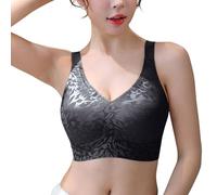 Generisch Soutien-gorge sans armatures pour femme - Couverture complète sans armatures - Soutien-gorge confortable pour tous les jours - Grandes tailles - Fermeture à quatre rangées - Soutien-gorge