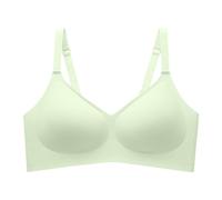 Generisch Soutien-gorge sous-poitrine confortable sans coutures avec couverture complète pour femme Soutien-gorge sans fil avec maintien doux Taille normale Bustier Femme Ensemble, Vert menthe., L