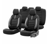 Generisch Sport XAPLOT74048-L4 Housse de siège de voiture, universelle, rembourrée, noire, design