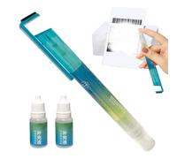 Generisch Spray de protection des données | Stylo à double extrémité 2 en 1 à séchage rapide pour papier thermique | Liquide correcteur blanc, pour adresses d'expédition, étiquettes, reçus, factures