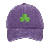 Generisch St Pa Trick's Day Hat Green Baseball Cap Sha Mrock Embroidered for Man Women Drôle Cap Noir Fermé, lilas, taille unique
