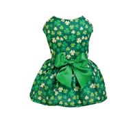 Generisch St Patrick's Day Costume pour chien Robe d'été Tenue mignonne pour animaux de compagnie pour chiens de petite et moyenne taille Jupe pour chien à la mode avec design celtique (B, M)